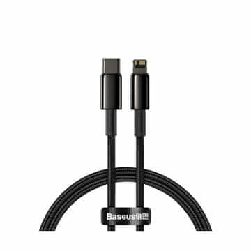 BASEUS TypeC/Lightning kabel 1m 20W PD Tungsten pleteni crni CATLWJ-01
