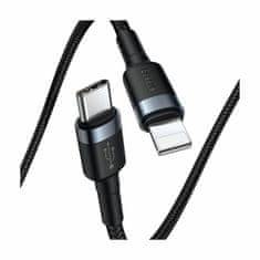 BASEUS Kabel TypeC/Lightning 1m 20W PD Cafule pleteni sivo/crni CATLKLF-G1