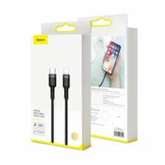 BASEUS Kabel TypeC/Lightning 1m 20W PD Cafule pleteni sivo/crni CATLKLF-G1
