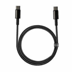 BASEUS USB C-C kabel 1m 100W 20V 5A crni volfram pleteni CATWJ-01