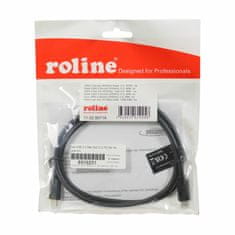 Roline USB 3.2 kabel 2x2 CC PD 5A 1m crni