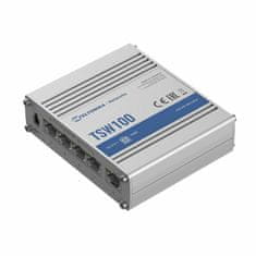 Teltonika Giga preklopnik s 5 portova, 4x PoE, 120W, DIN Mini, metalno kućište, TSW100