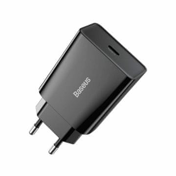 BASEUS punjač 20W USB TypeC Mini QC PD crni CCFS-SN01