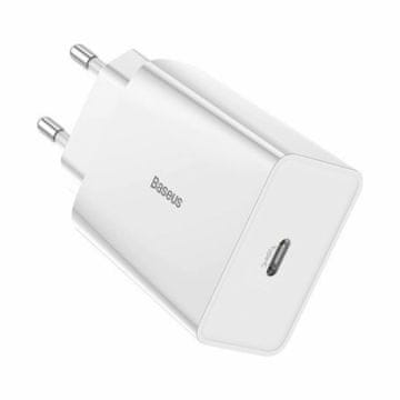 BASEUS punjač 20W USB TypeC Mini QC PD bijeli CCFS-SN02