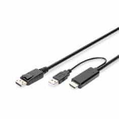 Digitus HDMI-DisplayPort kabel 2m + USB napajanje AK-330111-020-S