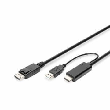 Digitus HDMI-DisplayPort kabel 2m + USB napajanje AK-330111-020-S