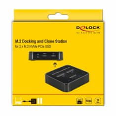 Delock USB 3.2 Type-C čitač i kopirač diskova za M.2 NVMe PCIe SSD 64177