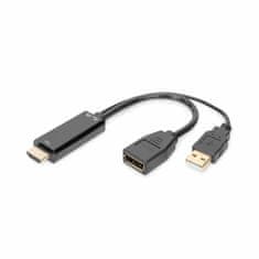 Digitus HDMI adapter M-DisplayPort 4K 30Hz 20 cm AK-330101-002-S