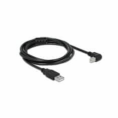 Delock USB 2.0 AB kabel 2 m kutni crni 83528