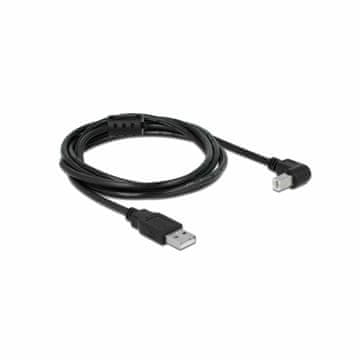 Delock USB 2.0 AB kabel 2 m kutni crni 83528