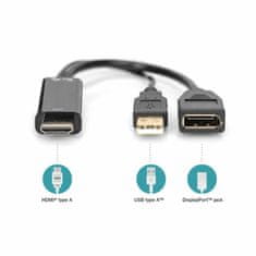 Digitus HDMI adapter M-DisplayPort 4K 30Hz 20 cm AK-330101-002-S