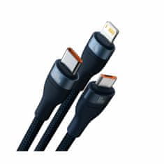 BASEUS USB kabel za punjenje 3u1 Lightning/TypeC/Micro 100W PD plavi 1,2 m CASS030003