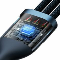 BASEUS USB kabel za punjenje 3u1 Lightning/TypeC/Micro 100W PD plavi 1,2 m CASS030003