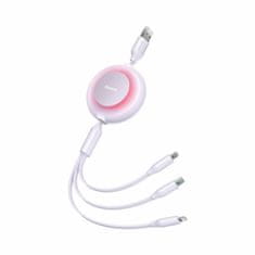 BASEUS USB kabel za punjenje 3u1 Lightning/TypeC/Micro 3.5A ljubičasti 1.1m CAMJ01000