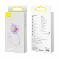 BASEUS USB kabel za punjenje 3u1 Lightning/TypeC/Micro 3.5A ljubičasti 1.1m CAMJ01000