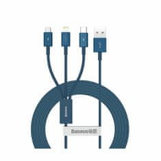 BASEUS USB kabel 3u1 Lightning/TipC/Micro 1,5 m plavi CAMLTYS-03