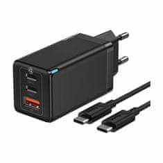 BASEUS punjač 65W USB 2xTipC TipA GaN5 ProQC crni CCGP120201