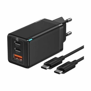 BASEUS punjač 65W USB 2xTipC TipA GaN5 ProQC crni CCGP120201