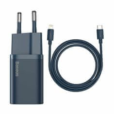 BASEUS punjač s kabelom 20W TypeC/ Lightning plava QC Super Si TZCCSUP-B03