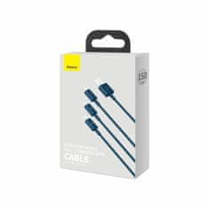 BASEUS USB kabel 3u1 Lightning/TipC/Micro 1,5 m plavi CAMLTYS-03