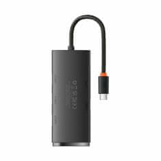 BASEUS USB hub TypeC 4xTypeA 1xC 0,25m crni WKQX030301