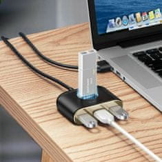 BASEUS USB 3.0 hub 4xTipA 1m crni CAHUB-AY01