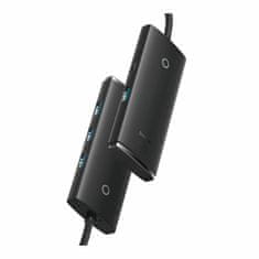 BASEUS USB hub TypeC 4xTypeA 1xC 0,25m crni WKQX030301