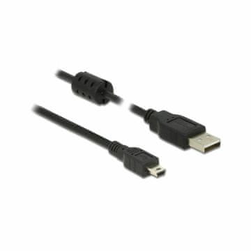 Delock USB kabel A-B mini 3m dvostruko zaštićeni crni 84915