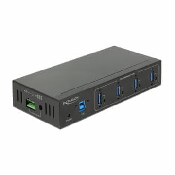 Delock USB 3.0 hub 4xA DIN 15kV ESD zaštita 63309