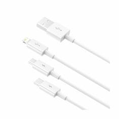 BASEUS USB kabel 3u1 Lightning/TipC/Micro 1,5 m bijeli CAMLTYS-02