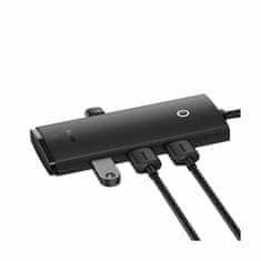 BASEUS USB hub TypeC 4xTypeA 1xC 0,25m crni WKQX030301
