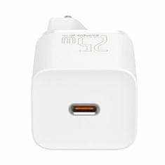 BASEUS punjač s kabelom 25W TypeC/TypeC bijeli QC Super Si TZCCSUP-L02