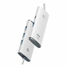 BASEUS USB hub TypeC 4xA 1xC 0,25m bijeli WKQX030302