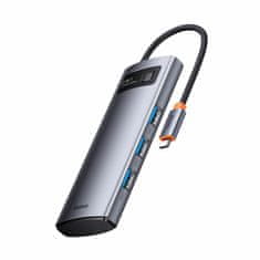 BASEUS USB hub TypeC 4xTypeA srebrni WKWG070013