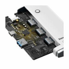 BASEUS USB hub TypeC 4xA 1xC 0,25m bijeli WKQX030302