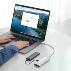 BASEUS USB hub TypeC 4xA 1xC 0,25m bijeli WKQX030302