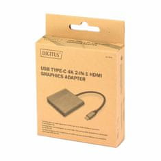 Digitus USB 3.0 Type-C-2x HDMI 4K 30Hz pretvarač DA-70828