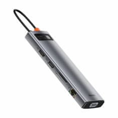 BASEUS USB 3.0 Type-C 11-u-1 priključna stanica sive boje CAHUB-CT0G