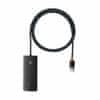 BASEUS USB 3.0 hub 4xTipA TypeC 1m crni WKQX030101