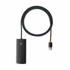 BASEUS USB 3.0 hub 4xTipA TypeC 1m crni WKQX030101