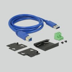 Delock USB 3.0 hub 4xA DIN 15kV ESD zaštita 63309