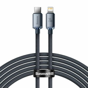 BASEUS Kabel TypeC/Lightning 2m 20W C Crystal Shine crni CAJY000301