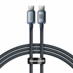 BASEUS USB kabel C-C 1,2 m 100 W PD Crystal Shine crni CAJY000601