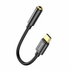 BASEUS adapter AUDIO USB TypeC-Priključak 3,5 mm stereo 9 cm crni CATL54-0G