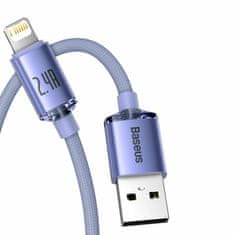 BASEUS USB/Lightning kabel 1,2 m 2,4 A Kristalno sjajna ljubičasta CAJY000005