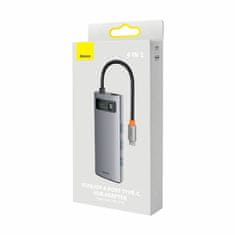 BASEUS USB hub TypeC 4xTypeA srebrni WKWG070013