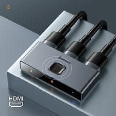 BASEUS HDMI preklopnik dvosmjerni 2x1 4K 30Hz CAHUB-BC0G