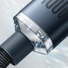 BASEUS USB kabel C-C 1,2 m 100 W PD Crystal Shine crni CAJY000601