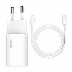BASEUS punjač s kabelom 20W TypeC/ Lightning bijeli QC Super Si TZCCSUP-B02