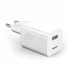 BASEUS punjač 24W USB TypeA QC bijeli CCALL-BX02